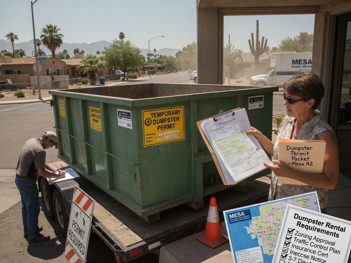 Dumpster Rental Permit Requirements in Mesa AZ